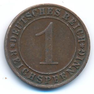 Веймарская республика, 1 рейхспфенниг (1935 г.)