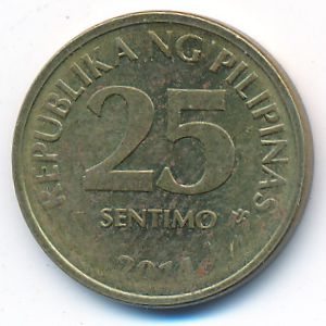 Филиппины, 25 сентимо (2014 г.)