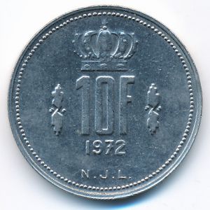 Luxemburg, 10 francs, 1972