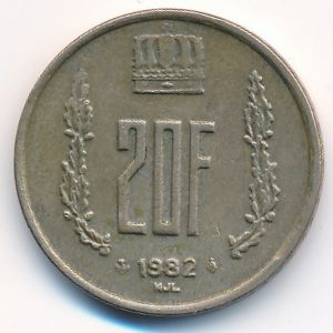 Люксембург, 20 франков (1982 г.)
