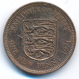 Джерси, 1 новый пенни (1971 г.)