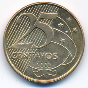 Бразилия, 25 сентаво (2002 г.)