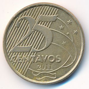 Бразилия, 25 сентаво (2011 г.)