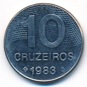 Бразилия, 10 крузейро (1983 г.)