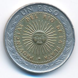Argentina, 1 peso, 1995