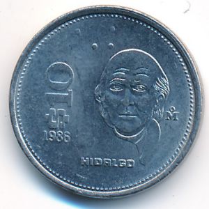 Mexico, 10 pesos, 1986