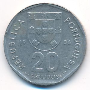 Португалия, 20 эскудо (1986 г.)