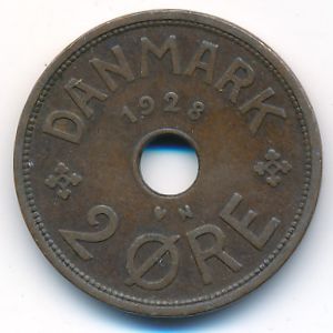 Дания, 2 эре (1928 г.)