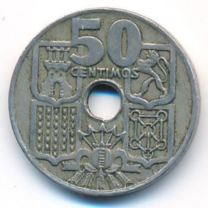 Испания, 50 сентимо (1949 г.)