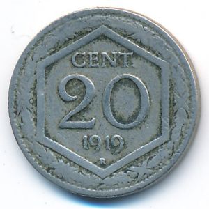Италия, 20 чентезимо (1919 г.)