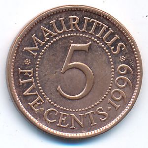 Маврикий, 5 центов (1999 г.)