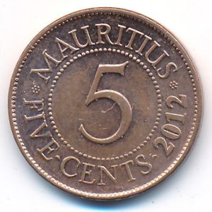 Маврикий, 5 центов (2012 г.)