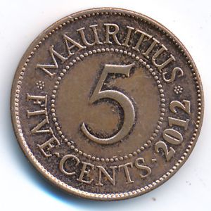 Маврикий, 5 центов (2012 г.)