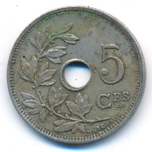 Бельгия, 5 сентим (1928 г.)
