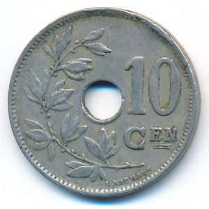 Belgium, 10 centimes, 1924