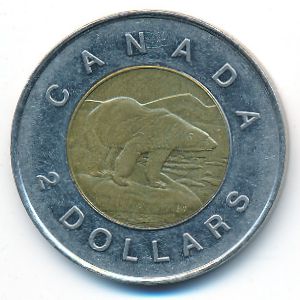 Canada, 2 dollars, 1996
