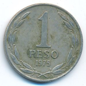 Chile, 1 peso, 1975