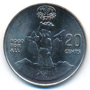 Solomon Islands, 20 cents, 1995