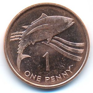 Saint Helena Island and Ascension, 1 penny, 1997