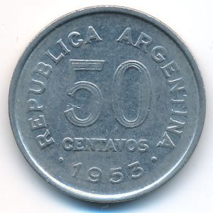 Аргентина, 50 сентаво (1953 г.)