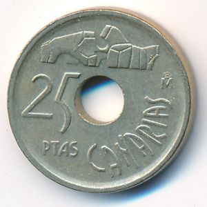 Spain, 25 pesetas, 1994