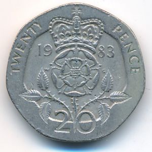 Великобритания, 20 пенсов (1983 г.)