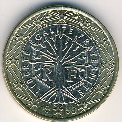 France, 1 euro, 1999–2006