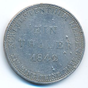 Гессен-Кассель, 1 талер (1842 г.)