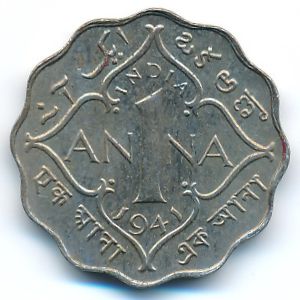 British West Indies, 1 anna, 1941