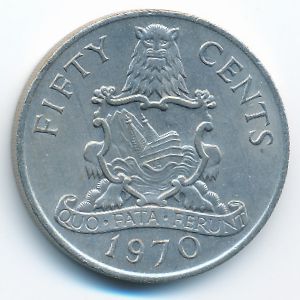 Бермудские острова, 50 центов (1970 г.)