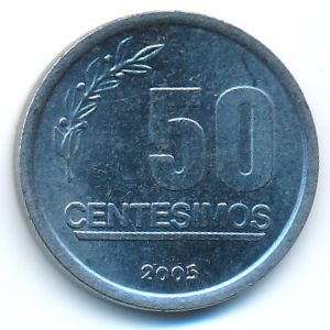 Уругвай, 50 сентесимо (2005 г.)