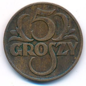 Польша, 5 грошей (1937 г.)