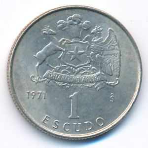 Chile, 1 escudo, 1971