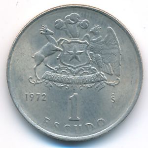 Chile, 1 escudo, 1972