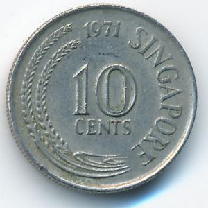 Singapore, 10 cents, 1971
