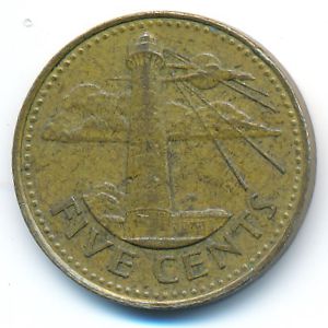 Barbados, 5 cents, 1994