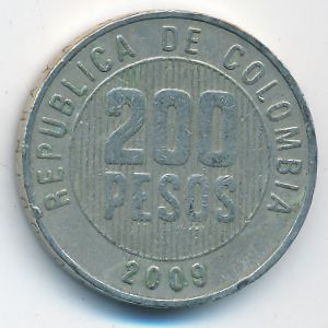 Colombia, 200 pesos, 2009
