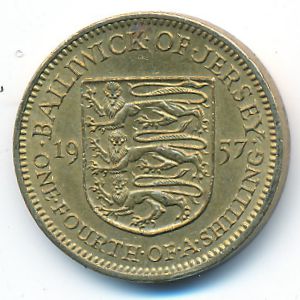 Jersey, 1/4 shilling, 1957