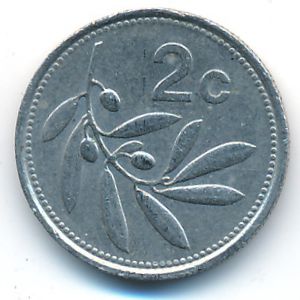 Malta, 2 cents, 1993