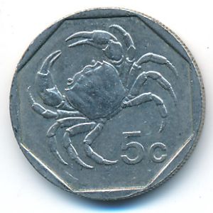 Malta, 5 cents, 1991