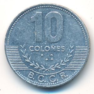Коста-Рика, 10 колон (2005 г.)