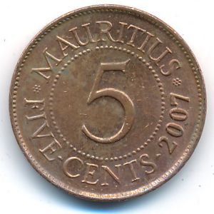 Маврикий, 5 центов (2007 г.)