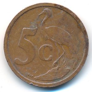 South Africa, 5 cents, 2004