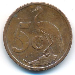 South Africa, 5 cents, 2008