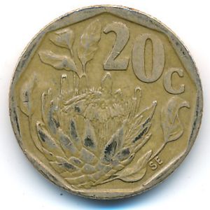 South Africa, 20 cents, 1994
