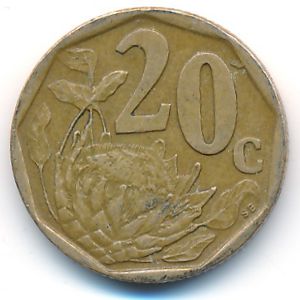 South Africa, 20 cents, 1996