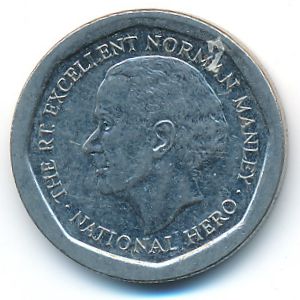 Jamaica, 5 dollars, 1996