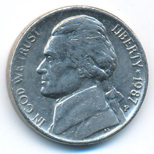 США, 5 центов (1987 г.)