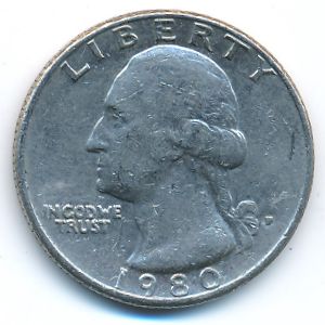 США, 1/4 доллара (1980 г.)