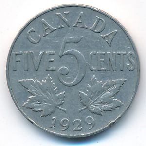 Канада, 5 центов (1929 г.)